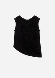 Draped Top in Crepe Jersey - Black - CO Collections